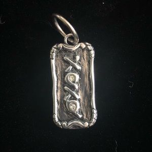 COPY - XOXO Sterling Silver Swarovski Tablet Pendant Charm Grace & Heart 925